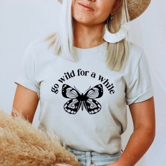 Hand Crafted Tops - Go Wild For A While T-shirt, Boho T-shirt